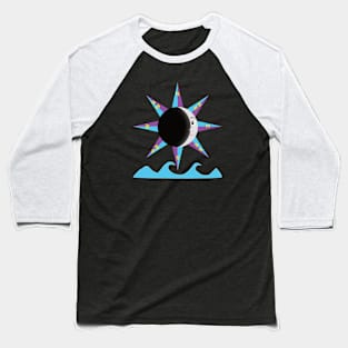 Wind rose with moon and sea Baseball T-Shirt